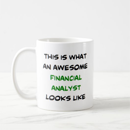 financieel analist, geweldige koffiemok (Links)