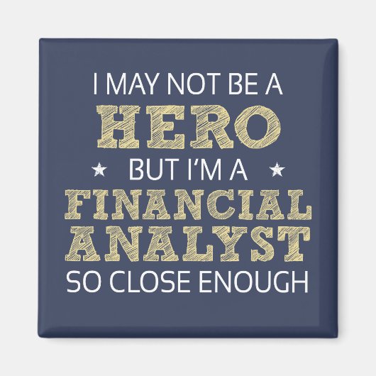 Financieel analist Job Humor nieuwheid Magneet (Voorkant)