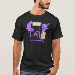 Financieel Analyse Rapport Geld Vergrootglas T-shirt