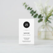 Financieel beheer - Clean Black White Visitekaartje (Staand voorkant)