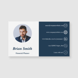 Financieel bord White-Blue Visitekaartje Magnet