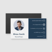 Financieel bord White-Blue Visitekaartje Magnet (Voorkant / Achterkant)