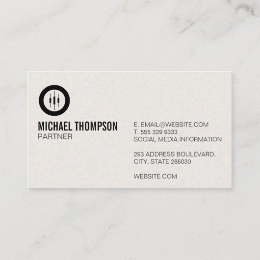 Financieel | Candlestick Stock Trader Logo Visitekaartje (Achterkant)