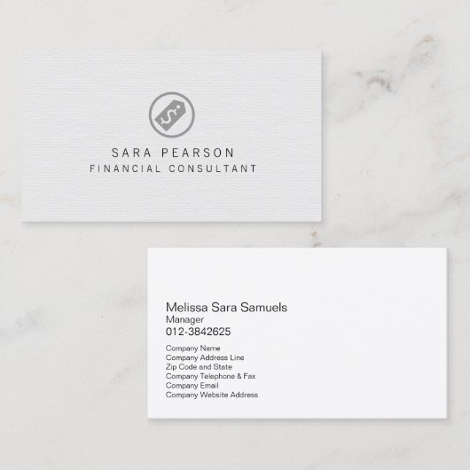 Financieel Consultant Dollar Label Icon Finance (Voorkant / Achterkant)