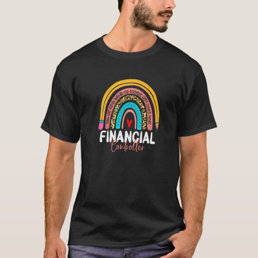 Financieel controleur Leopard Rainbow Finance Teru T-shirt (Voorkant)