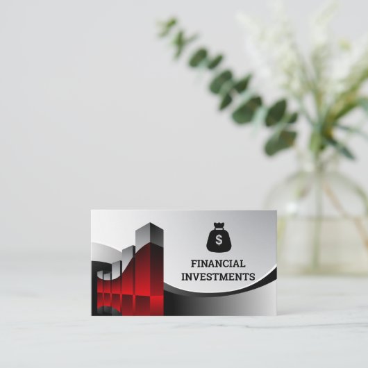 Financieel diagram | Geldzak Visitekaartje (Staand voorkant)