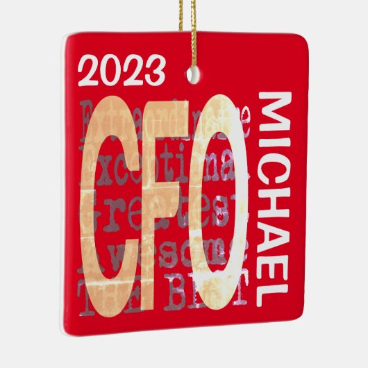 Financieel directeur CFO Buitengewoon DOUANE Keramisch Ornament (Rechts)