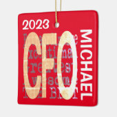 Financieel directeur CFO Buitengewoon DOUANE Keramisch Ornament (Links)