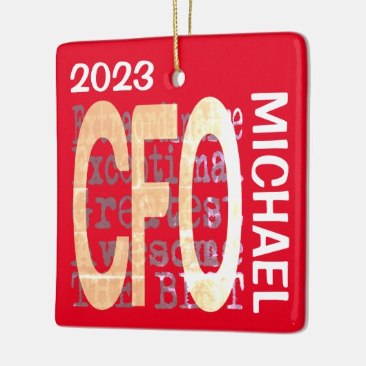 Financieel directeur CFO Buitengewoon DOUANE Keramisch Ornament (Links)