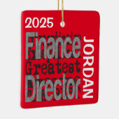 Financieel Directeur Extraordinaire Aangepast Keramisch Ornament (Rechts)