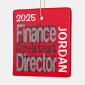 Financieel Directeur Extraordinaire Aangepast Keramisch Ornament (Links)