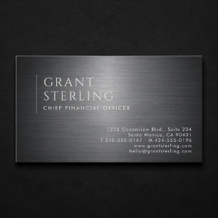 Financieel Directeur Metallic Professioneel Visitekaartje