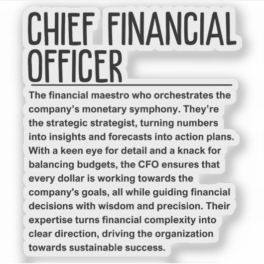 Financieel directeur sticker (Voorkant)