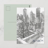 Financieel District Boston Briefkaart (Voorkant / Achterkant)