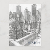 Financieel District Boston Briefkaart (Voorkant)