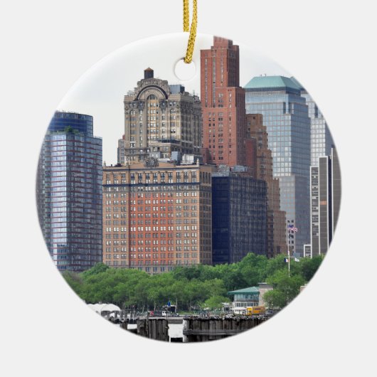 Financieel district-Lager-Manhattan Keramisch Ornament (Voorkant)