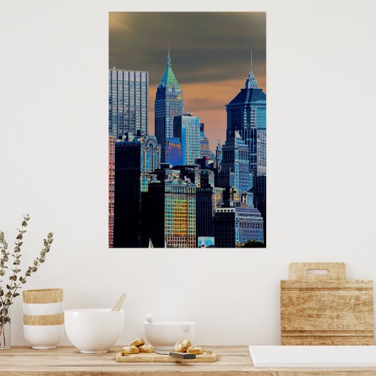 Financieel district Lower Manhattan Poster (Keuken)