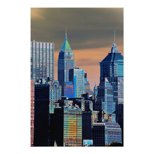 Financieel district Neder-Manhattan Poster (Voorkant)
