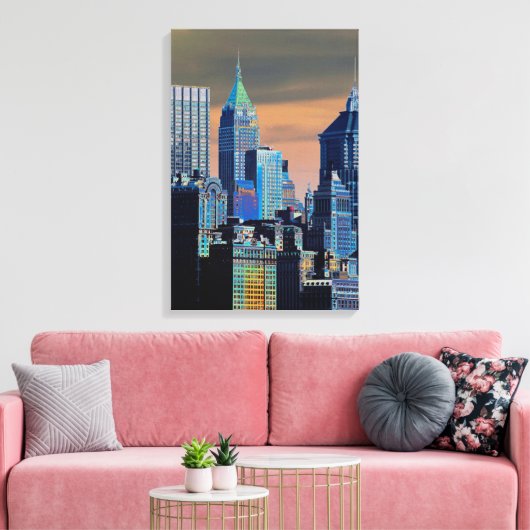 Financieel district Neder-Manhattan Poster Canvas Afdruk (Insitu (Woonkamer))