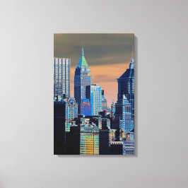 Financieel district Neder-Manhattan Poster Canvas Afdruk