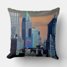 Financieel district Neder-Manhattan Poster Kussen