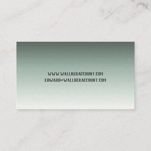 Financieel financieel manager persoonlijke account visitekaartje (Achterkant)