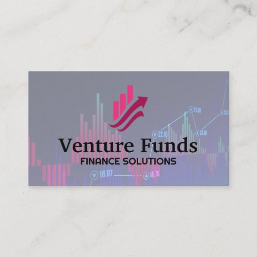 Financieel Grafiek Logo | Beleggen Visitekaartje (Voorkant)