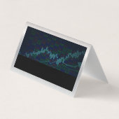 Financieel grafieklogo | Aandelenrapporten Visitekaartje (Achterkant)