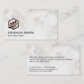 Financieel grafiekpictogram | Executive Marble Visitekaartje (Voorkant / Achterkant)