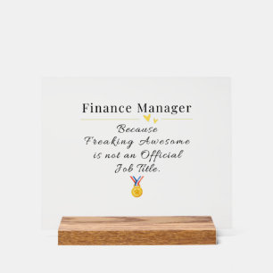 Financieel Manager Acryl Bord