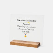 Financieel Manager Acryl Bord (Hoek)