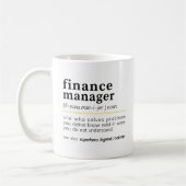 Financieel manager – Grappige definitie Koffiemok (Links)