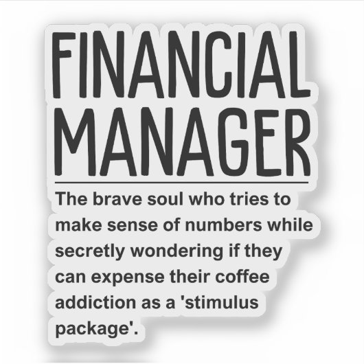 Financieel manager sticker (Voorkant)