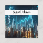 Financieel Planner Accountant Vermogensbeheer Vierkante Visitekaartje (Voorkant)