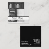 Financieel Planner Accountant Vermogensbeheer Vierkante Visitekaartje (Voorkant / Achterkant)