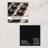 Financieel Planner Accountant Vermogensbeheer Vierkante Visitekaartje (Voorkant / Achterkant)