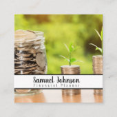 Financieel Planner Accountant Vermogensbeheer Vierkante Visitekaartje (Voorkant)