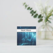 Financieel Planner Accountant Vermogensbeheer Vierkante Visitekaartje (Staand voorkant)