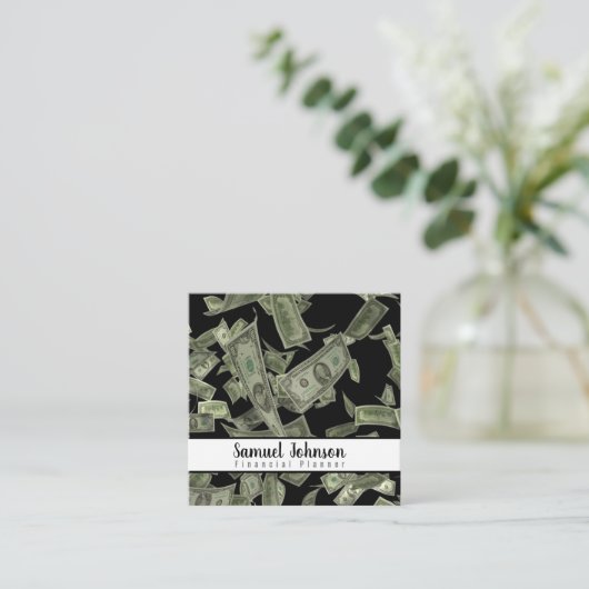 Financieel Planner Accountant Vermogensbeheer Vierkante Visitekaartje (Staand voorkant)