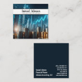 Financieel Planner Accountant Vermogensbeheer Vierkante Visitekaartje (Voorkant / Achterkant)