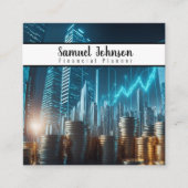 Financieel Planner Accountant Vermogensbeheer Vierkante Visitekaartje (Voorkant)