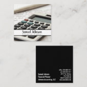Financieel Planner Accountant Vermogensbeheer Vierkante Visitekaartje (Voorkant / Achterkant)