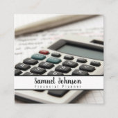 Financieel Planner Accountant Vermogensbeheer Vierkante Visitekaartje (Voorkant)