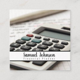 Financieel Planner Accountant Vermogensbeheer Vierkante Visitekaartje