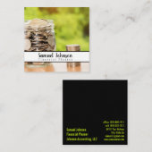 Financieel Planner Accountant Vermogensbeheer Vierkante Visitekaartje (Voorkant / Achterkant)