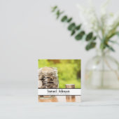 Financieel Planner Accountant Vermogensbeheer Vierkante Visitekaartje (Staand voorkant)