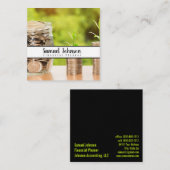 Financieel Planner Accountant Vermogensbeheer Vierkante Visitekaartje (Voorkant / Achterkant)