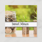 Financieel Planner Accountant Vermogensbeheer Vierkante Visitekaartje (Voorkant)
