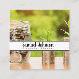 Financieel Planner Accountant Vermogensbeheer Vierkante Visitekaartje