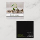 Financieel Planner Accountant Vermogensbeheer Vierkante Visitekaartje (Voorkant / Achterkant)